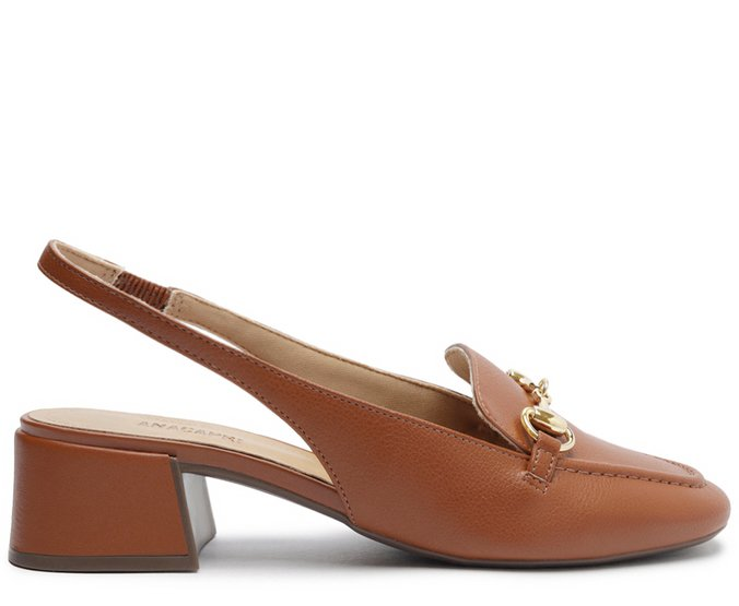 Sapatilha Slingback Salto Bloco Bridão Office